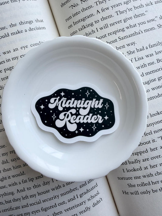 Midnight Reader Vinyl Sticker | Paper and Glow