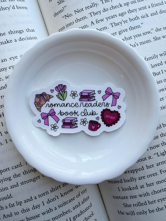 Romance Reader BookclubVinyl Sticker | Paper and Glow