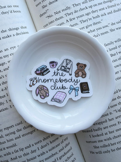 The Homebody Club Vinyl Sticker | Paper and Glow