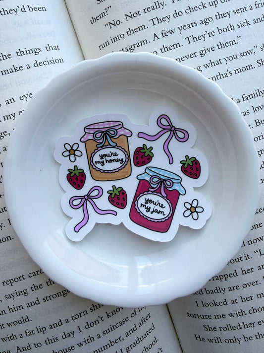 You're My Jam, You're My Honey Vinyl Sticker | Paper and Glow