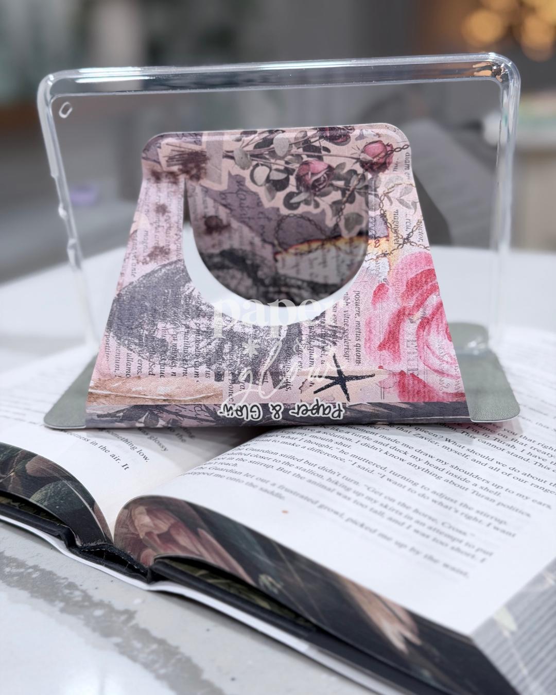 Enchanted Rose Kindle Case | Hardcover Kickstand Case with Removable Front | Romantasy Bookish Collage | Paper & Glow