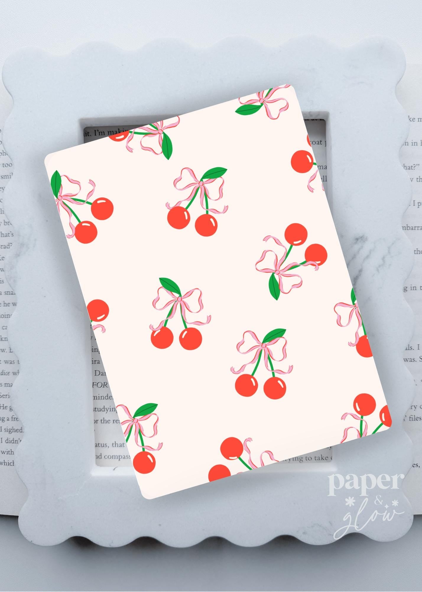 Sweet Cherries E-Reader Insert | Paper & Glow