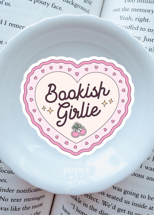 Bookish Girlie Vinyl Sticker | Paper & Glow