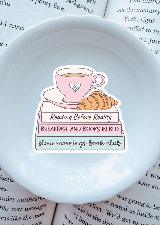 Reading Before Reality Vinyl Sticker | Paper and Glow