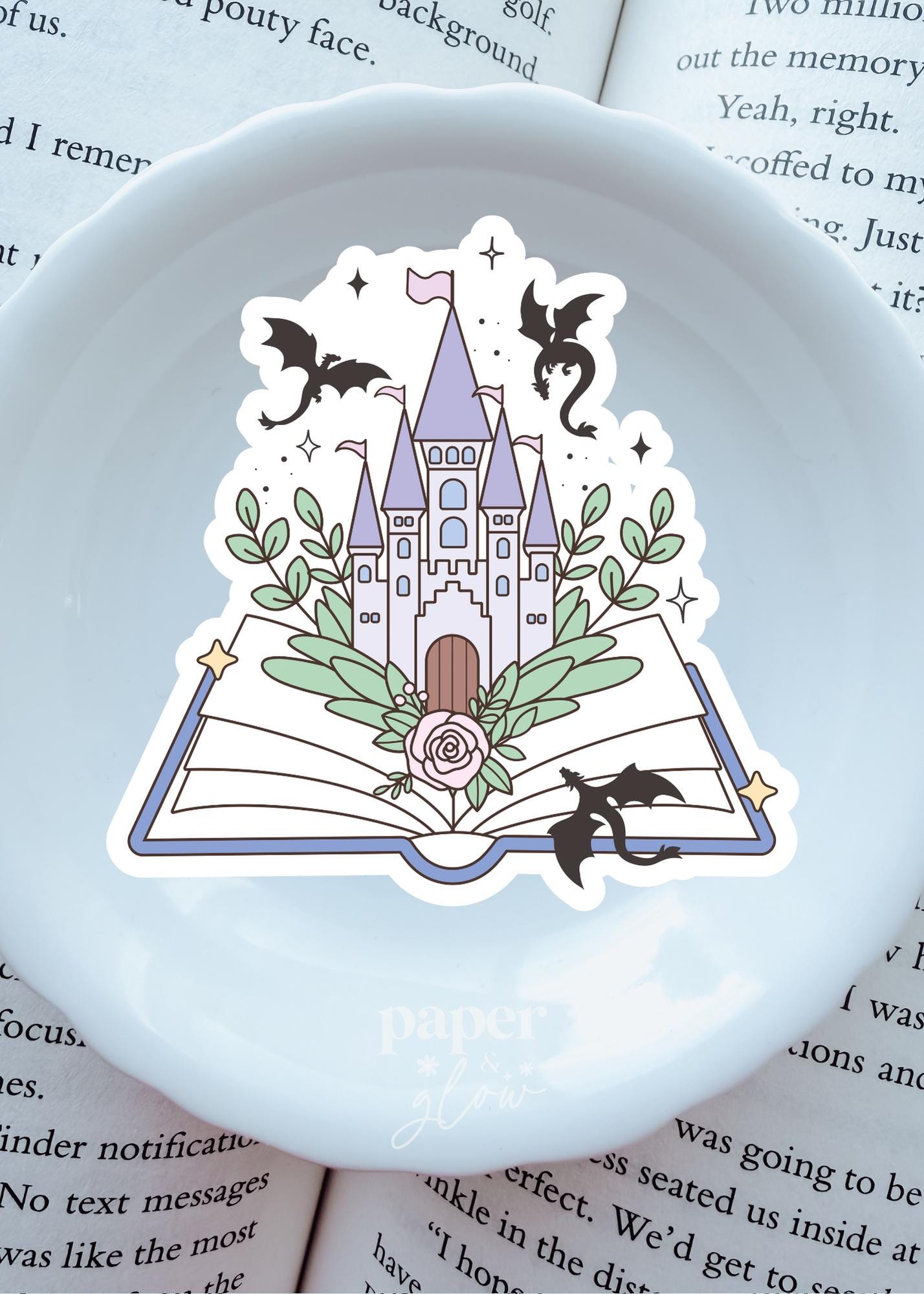 Fantasy Book Vinyl Sticker | Paper & Glow