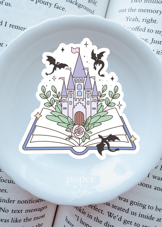 Fantasy Book Vinyl Sticker | Paper & Glow
