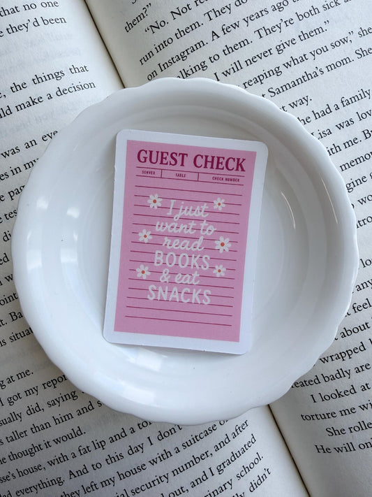 Read Books and Eat Snacks Vinyl Sticker | Paper & Glow