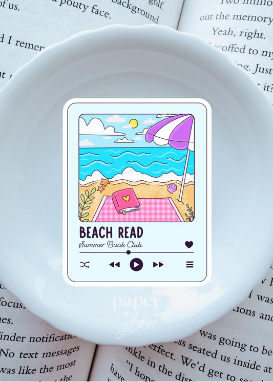 Beach Read Audiobook Vinyl Sticker | Paper & Glow