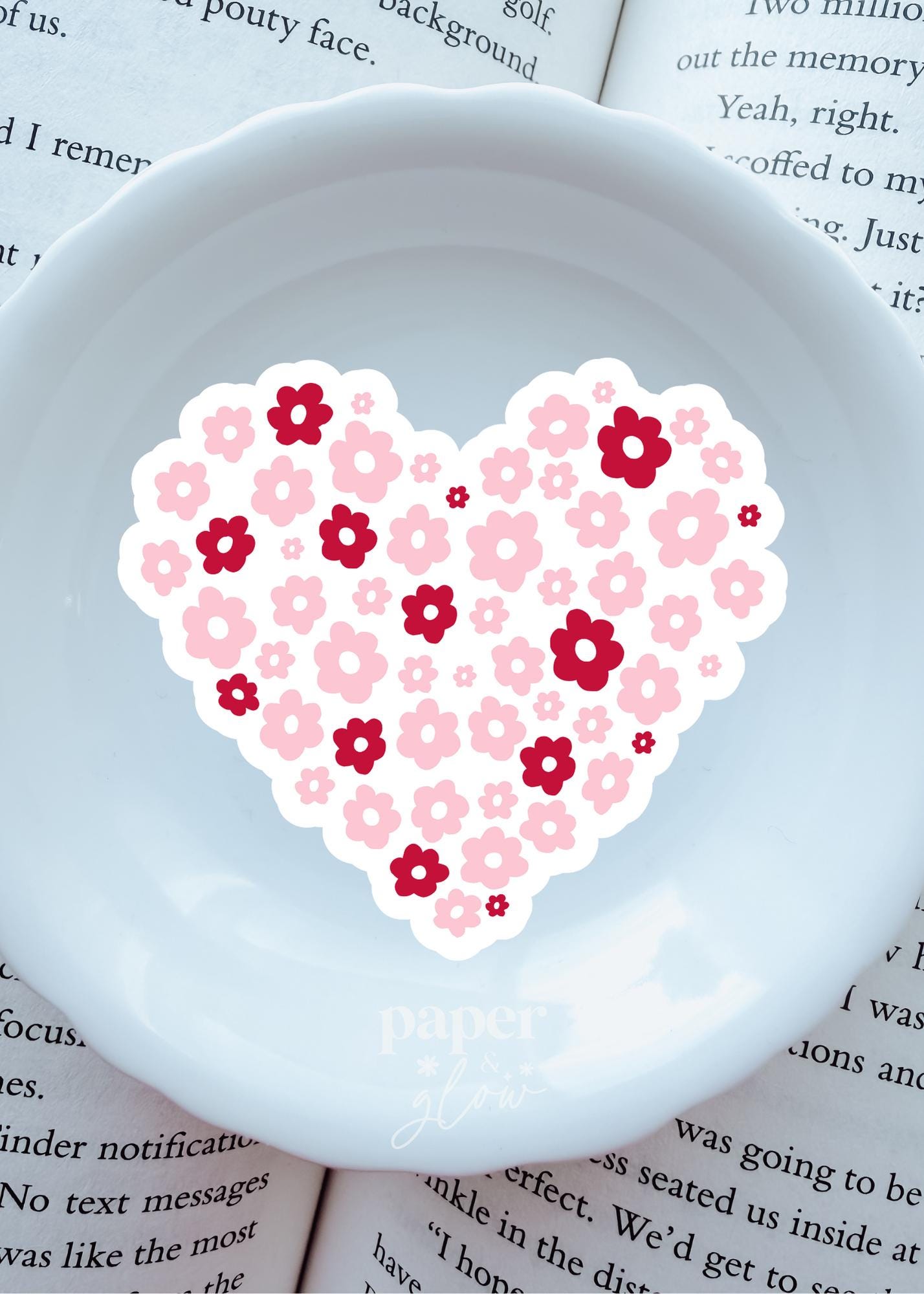 Valentine Heart Vinyl Sticker | Paper & Glow