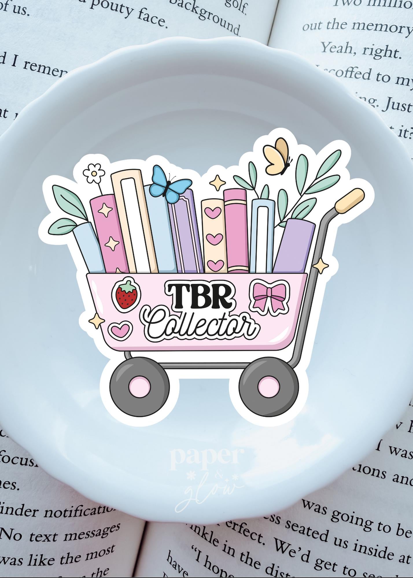 TBR Collector  Vinyl Sticker | Paper and Glow