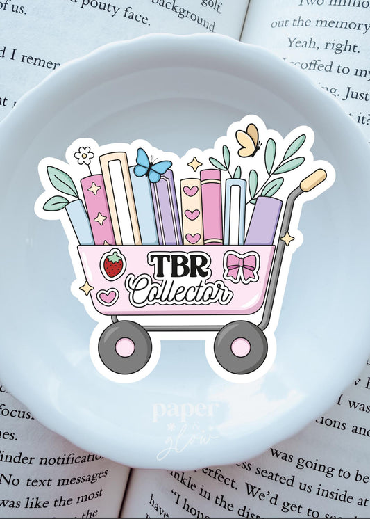 TBR Collector  Vinyl Sticker | Paper and Glow