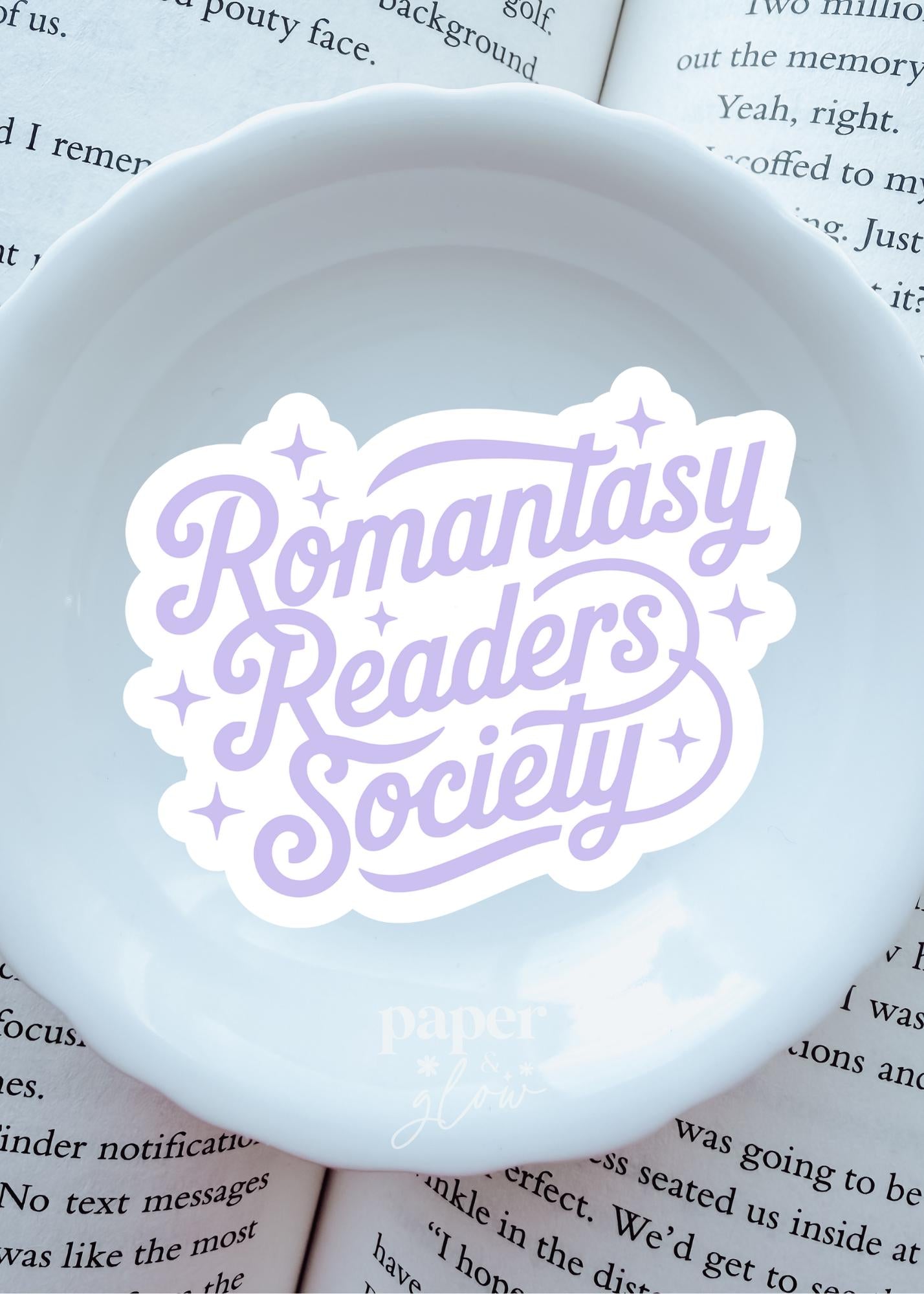 Romantasy Readers Society Vinyl Sticker | Paper and Glow