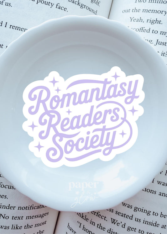 Romantasy Readers Society Vinyl Sticker | Paper and Glow