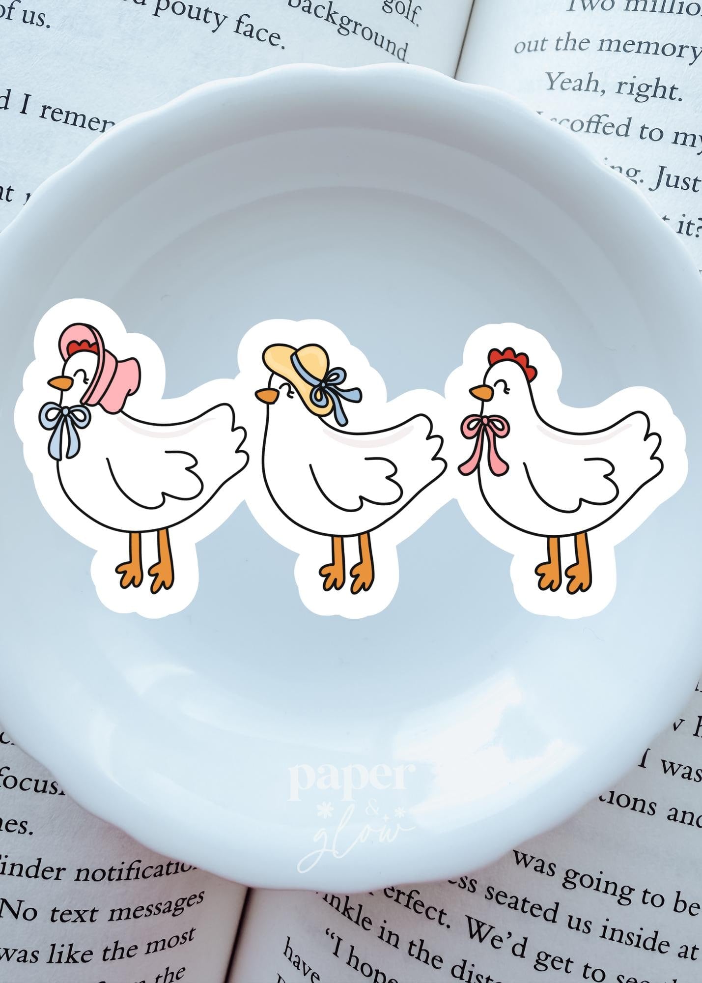 Spring Chickens Vinyl Sticker | Paper and Glow