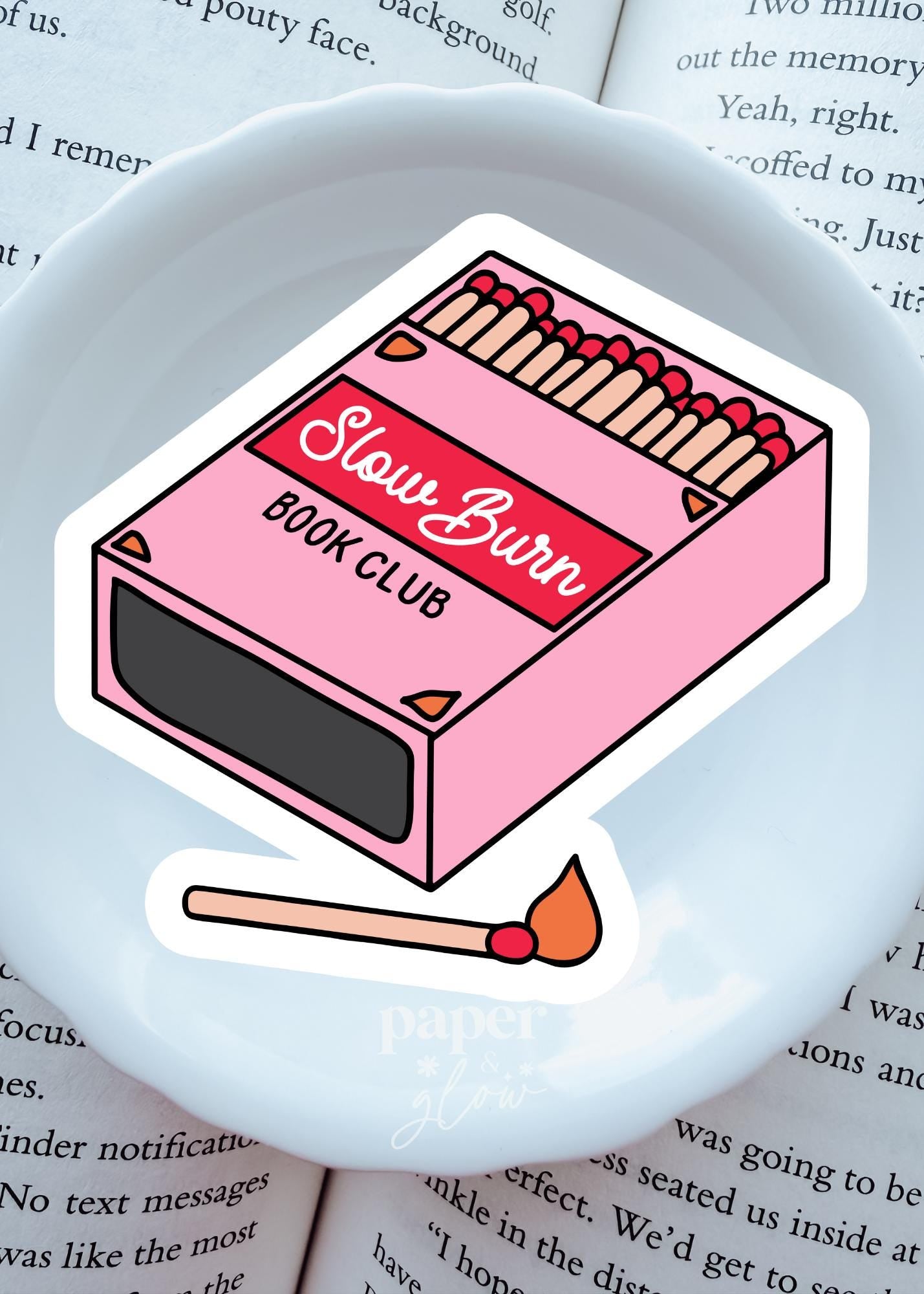Slow Burn Matchbox Vinyl Sticker | Paper and Glow