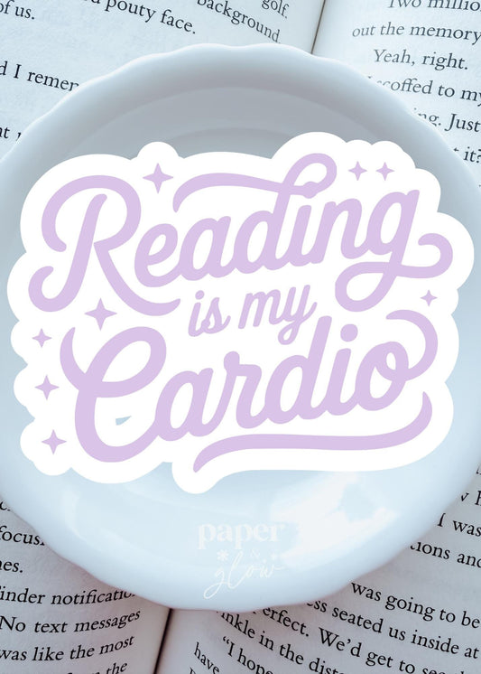 Reading is my Cardio Vinyl Sticker | Paper and Glow