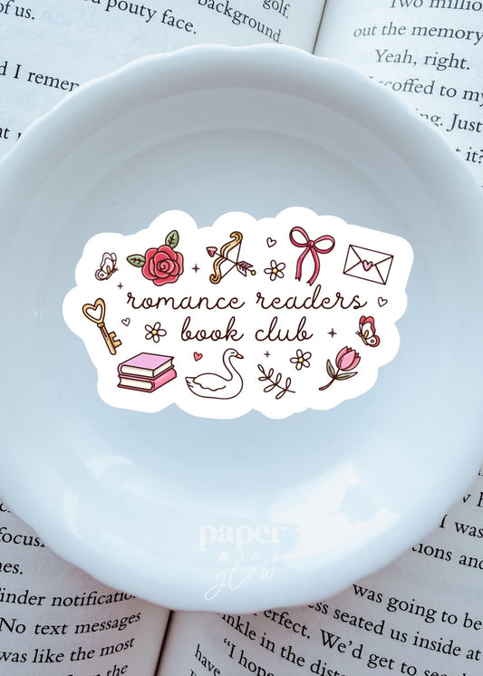 Romance Reader Book Club Sticker Vinyl Sticker | Paper and Glow