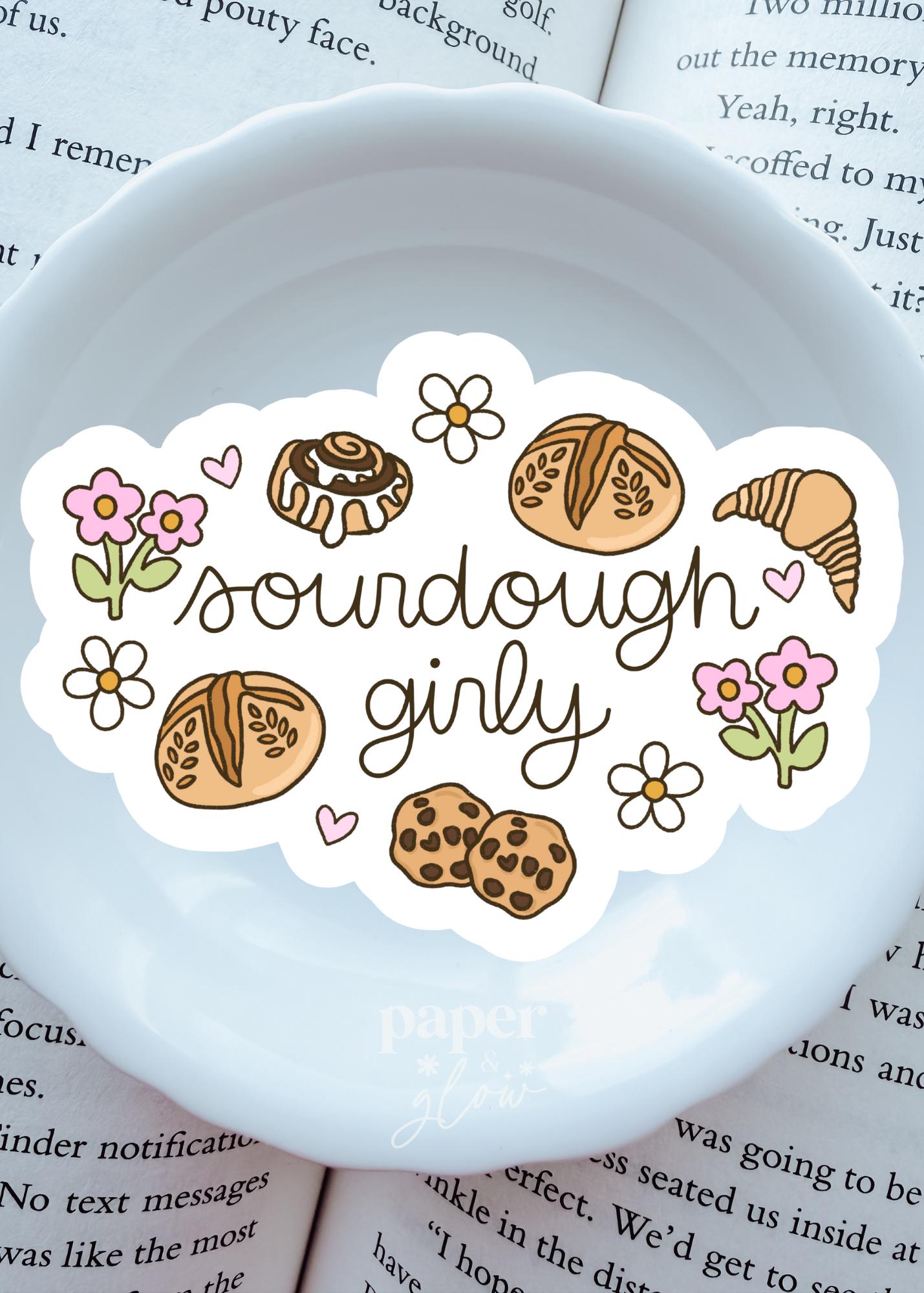 Sourdough Girly Vinyl Sticker | Paper and Glow