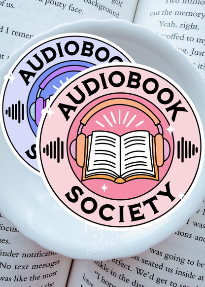 Audiobook Society Vinyl Sticker | Paper and Glow