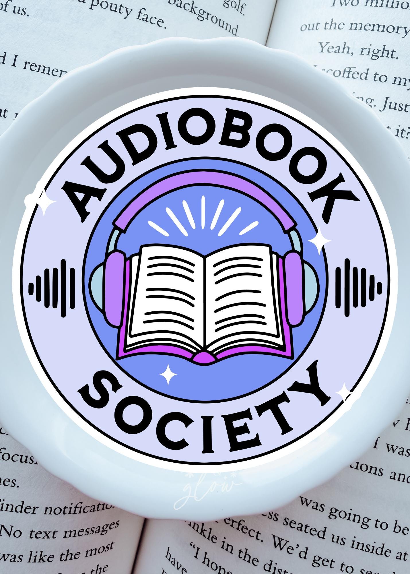 Audiobook Society Vinyl Sticker | Paper and Glow