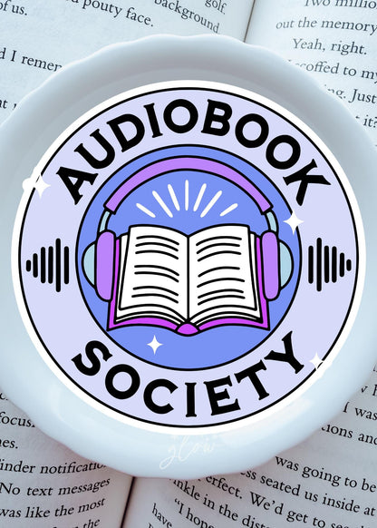 Audiobook Society Vinyl Sticker | Paper and Glow
