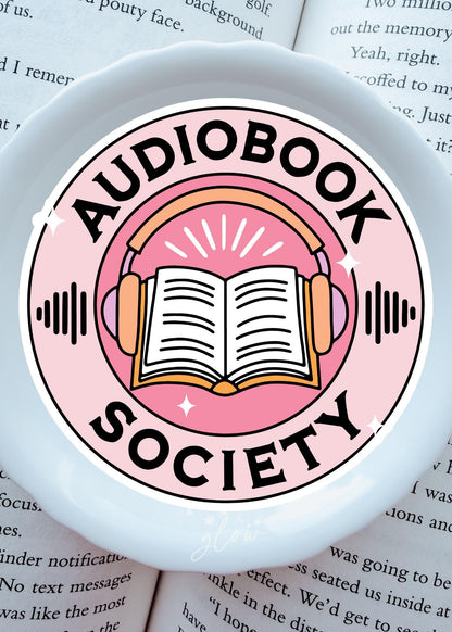 Audiobook Society Vinyl Sticker | Paper and Glow