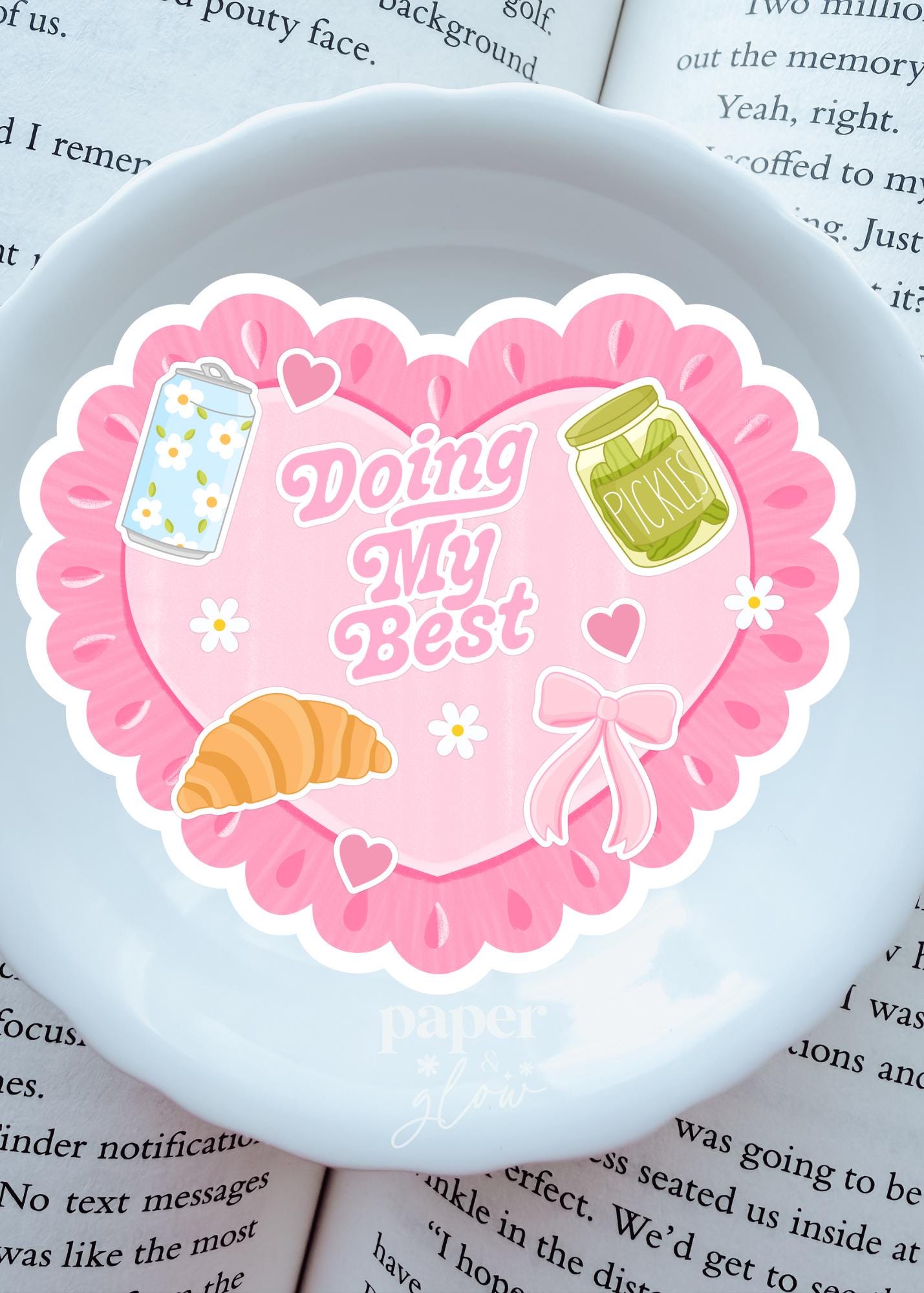 Doing My Best Heart Vinyl Sticker | Paper and Glow