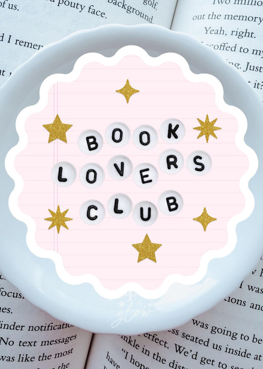Book Lover Club Vinyl Sticker | Paper and Glow
