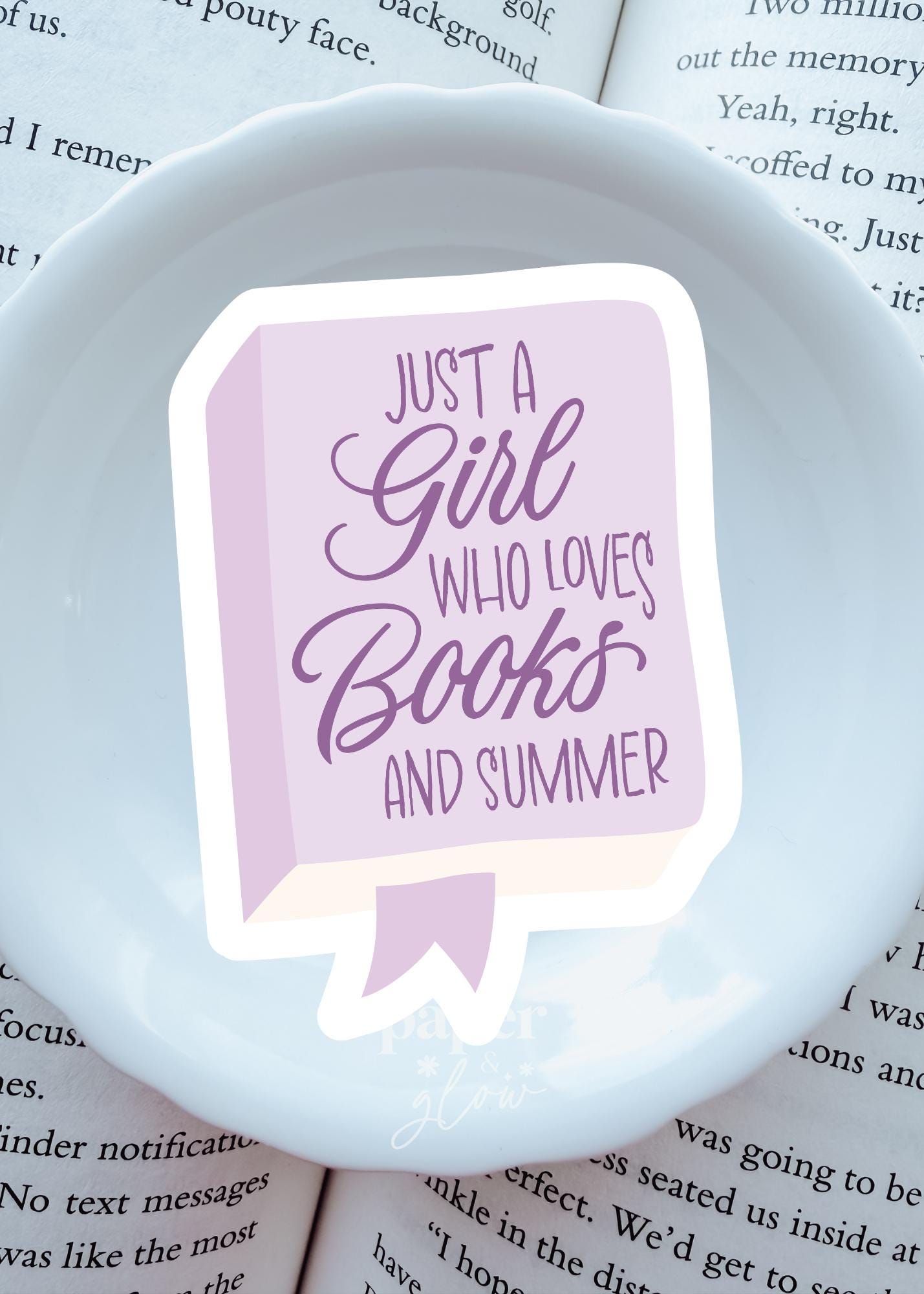 Bookish Books Collection Vinyl Sticker | Sold Individually | Paper and Glow