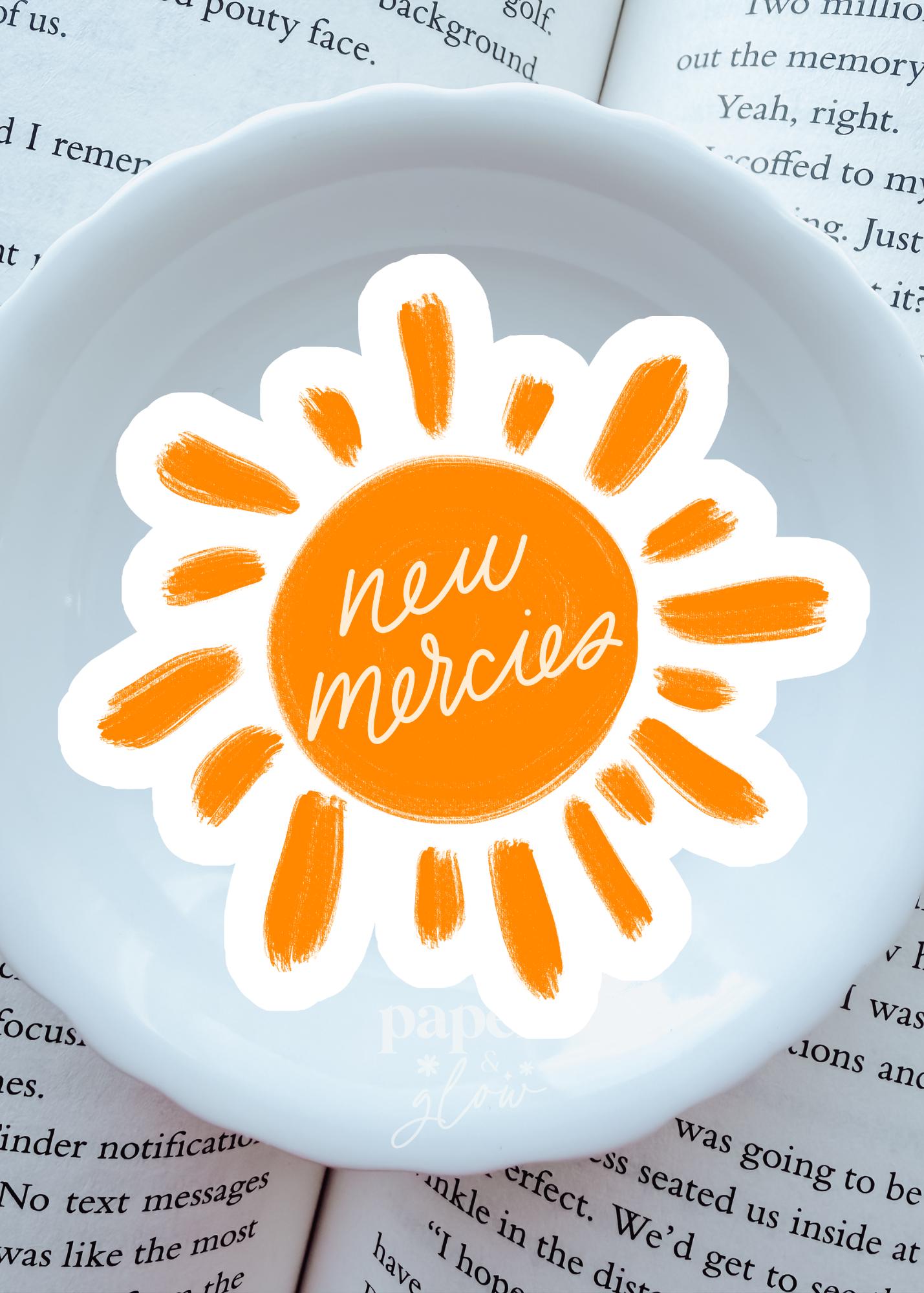New Mercies Vinyl Sticker | Paper and Glow
