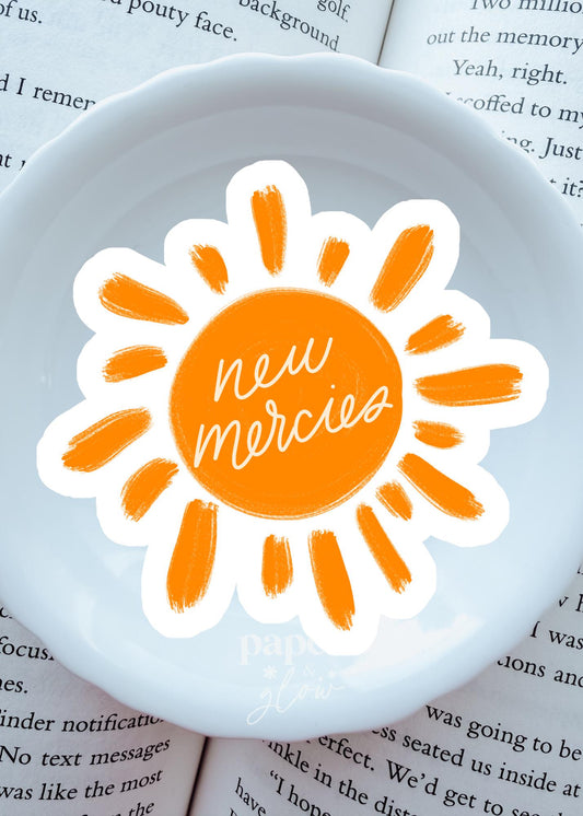 New Mercies Vinyl Sticker | Paper and Glow