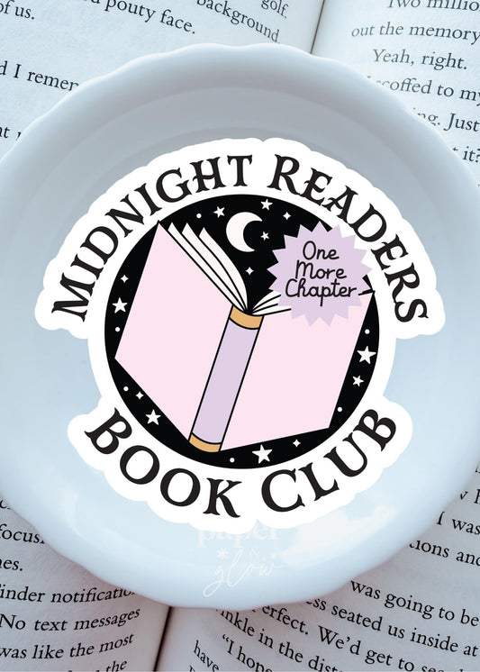 Midnight Readers Book Club Vinyl Sticker | Paper & Glow