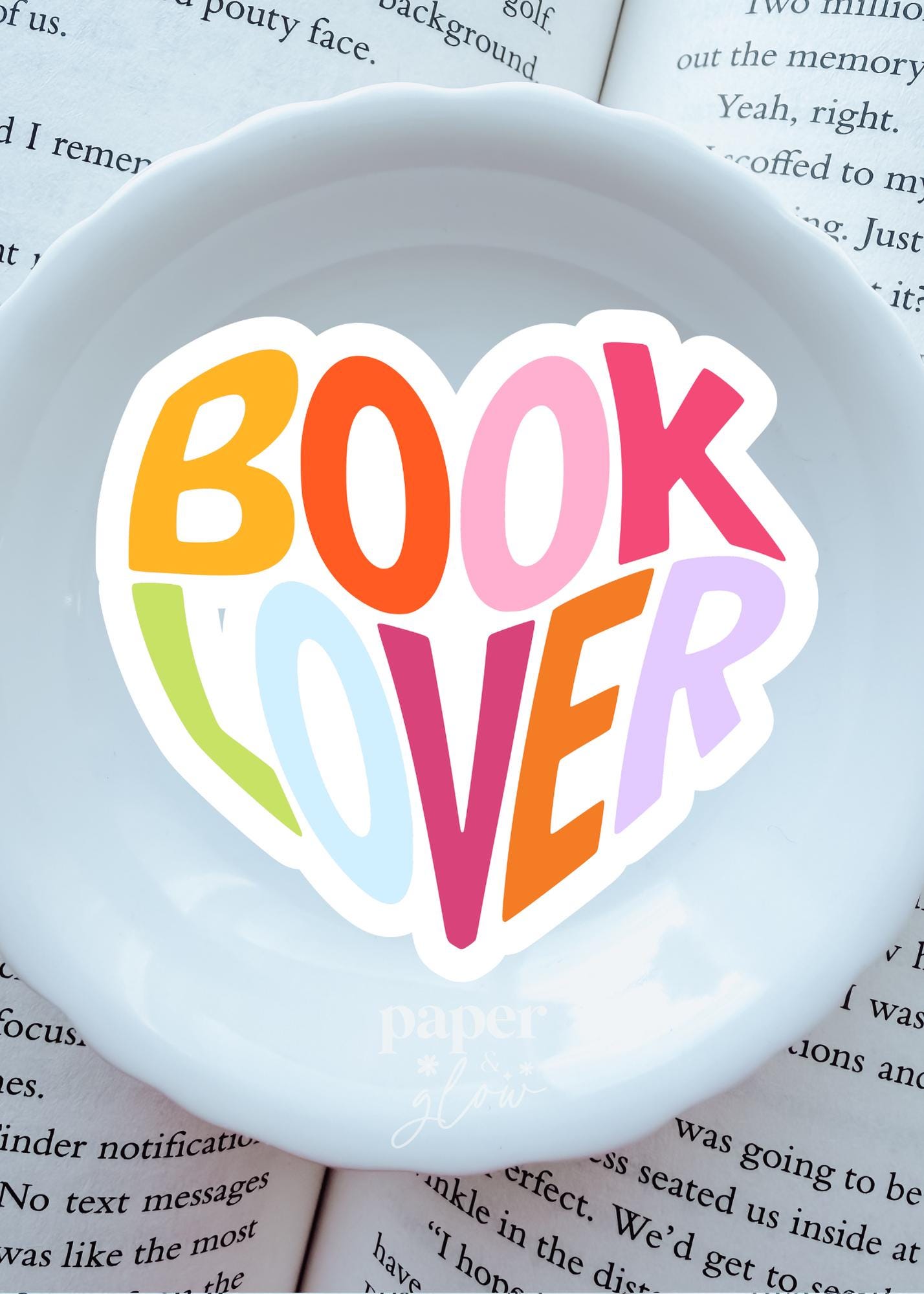 Book Lover Vinyl Sticker(s) | Sold Individually | Paper & Glow