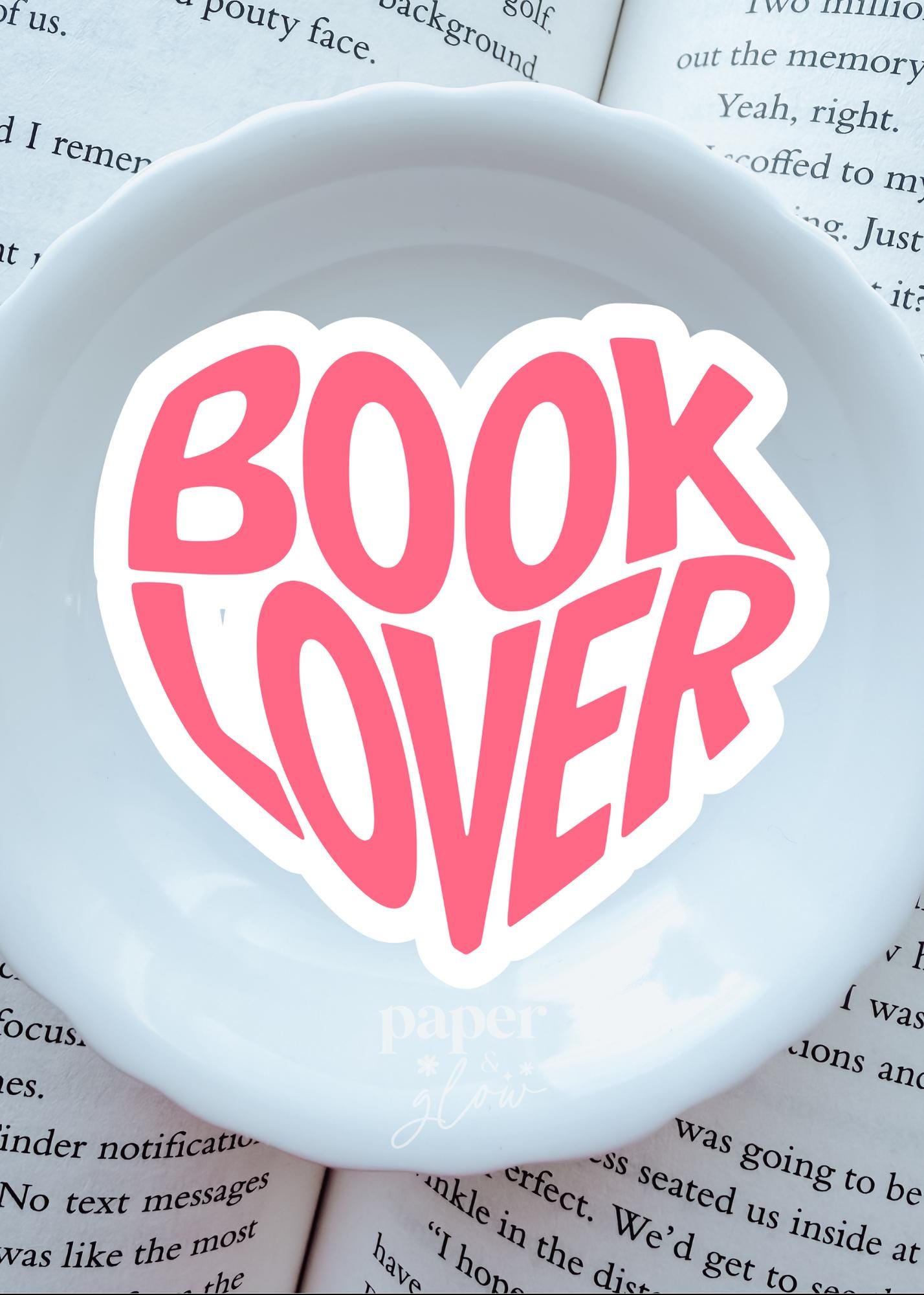 Book Lover Vinyl Sticker(s) | Sold Individually | Paper & Glow