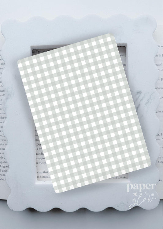 Springtime Green Gingham E-Reader Insert | Paper & Glow