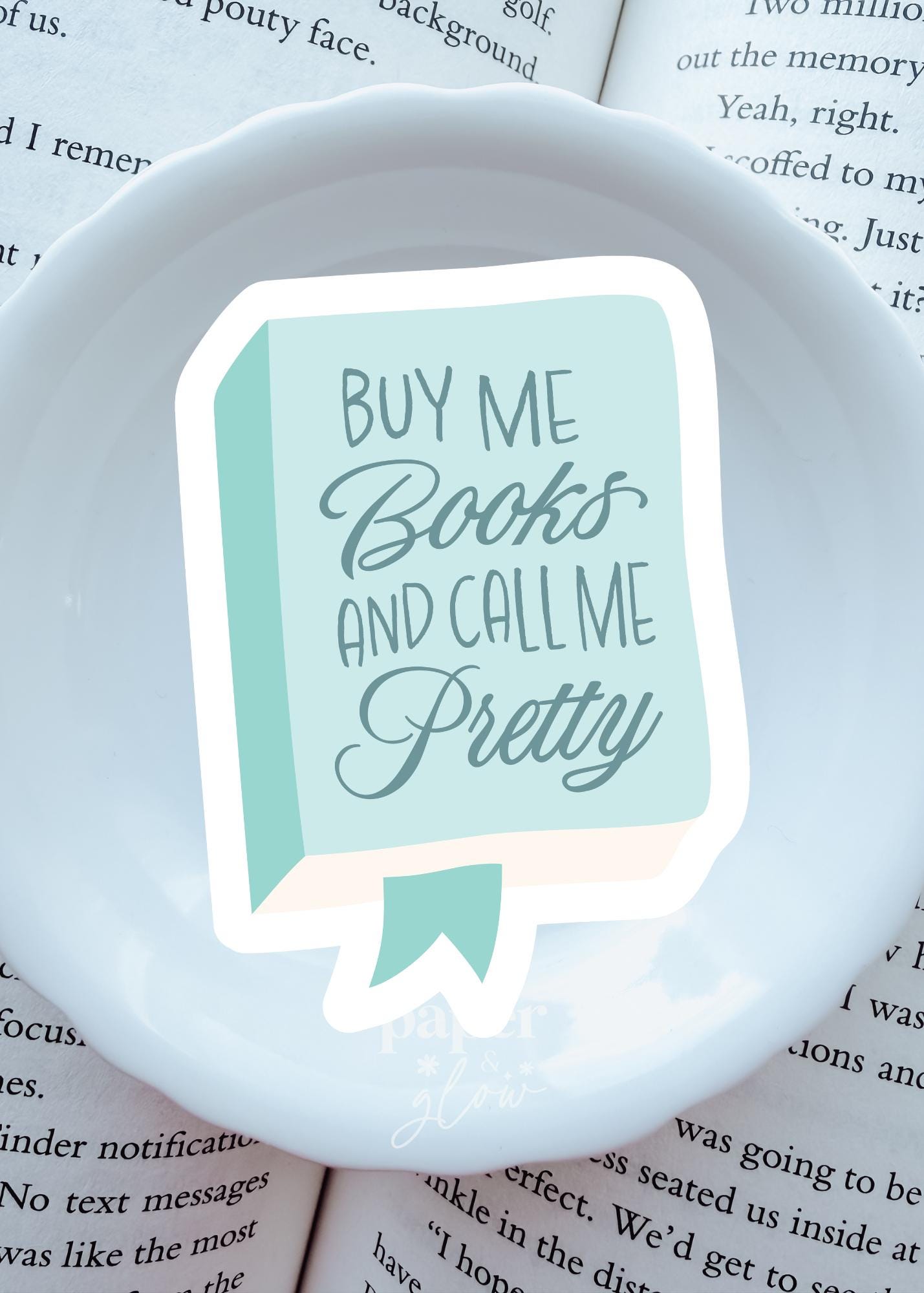Bookish Books Collection Vinyl Sticker | Sold Individually | Paper and Glow