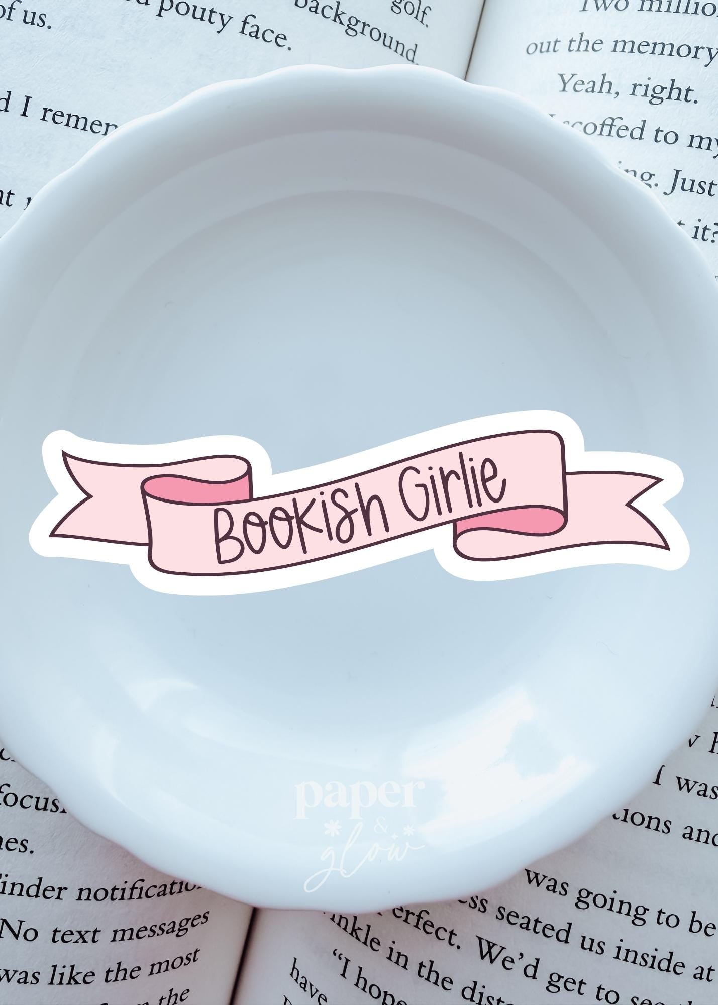 Bookish Girly Banner Vinyl Sticker | Paper and Glow