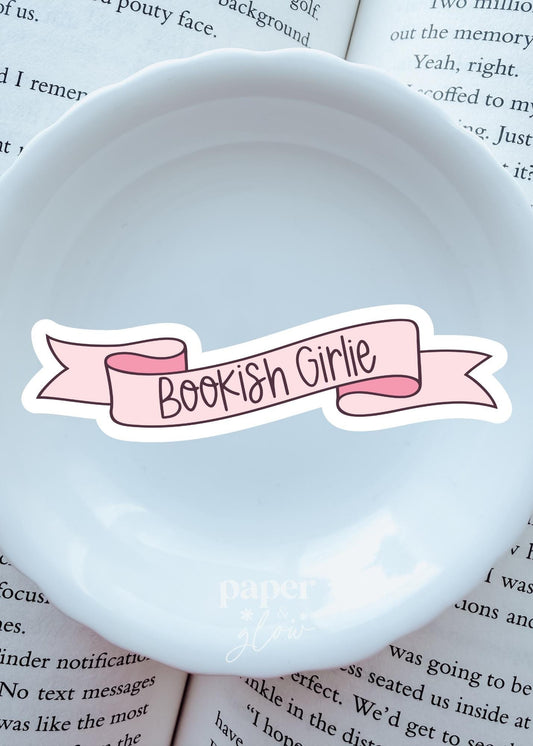 Bookish Girly Banner Vinyl Sticker | Paper and Glow