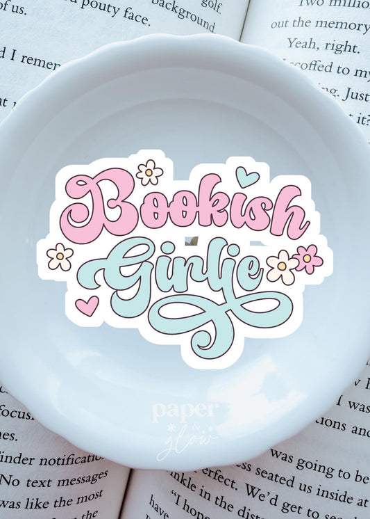 Bookish Girly Vinyl Sticker | Paper and Glow