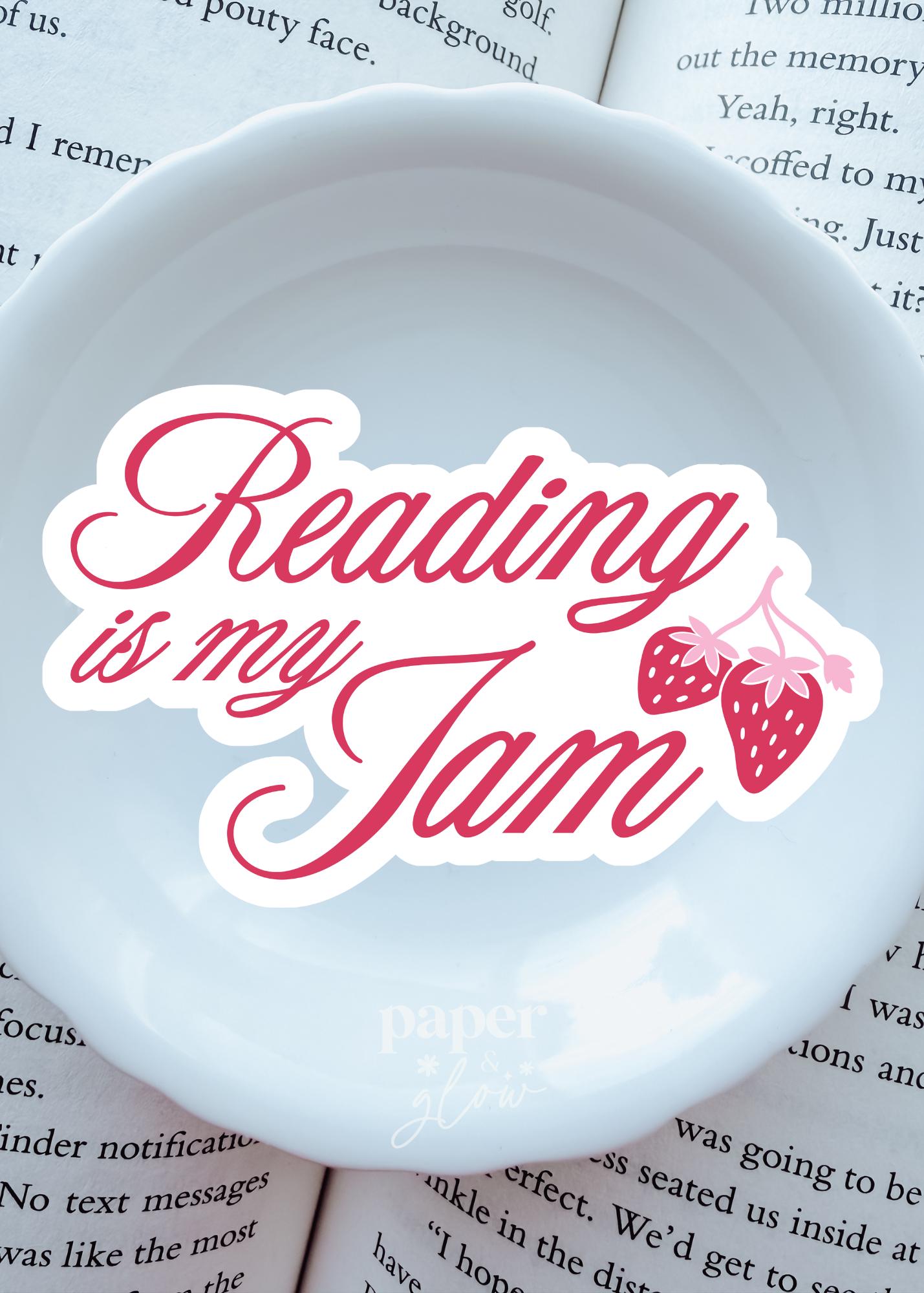 Reading is my Jam Vinyl Sticker | Paper and Glow