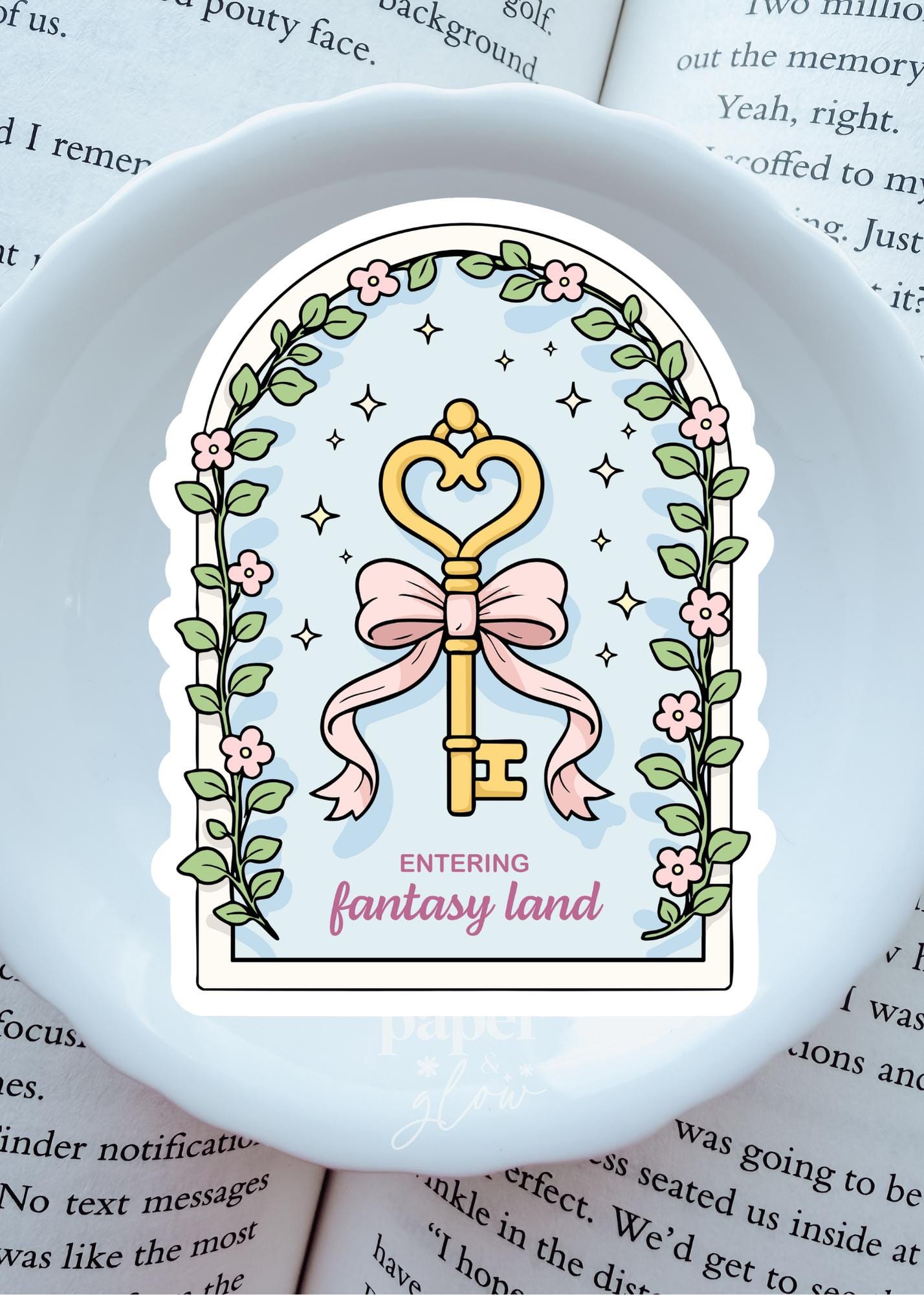 Entering Fantasy Land Vinyl Sticker | Paper & Glow