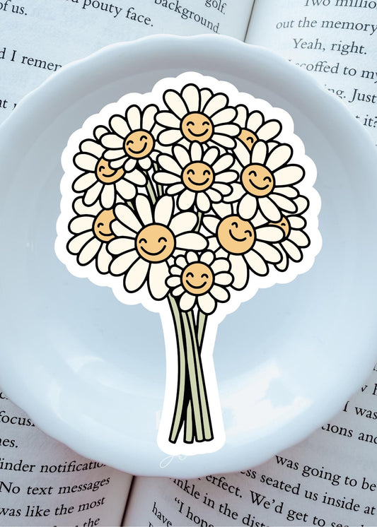 Happy Daisies Vinyl Sticker | Paper & Glow