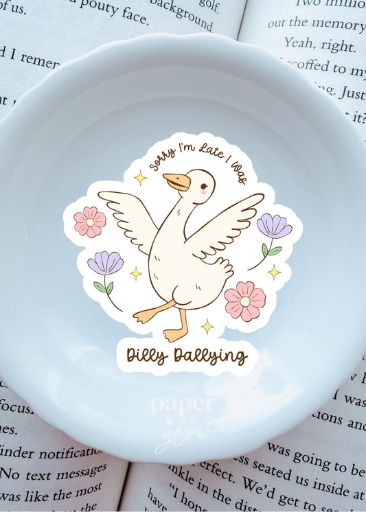Dilly-Dallying Vinyl Sticker | Paper & Glow