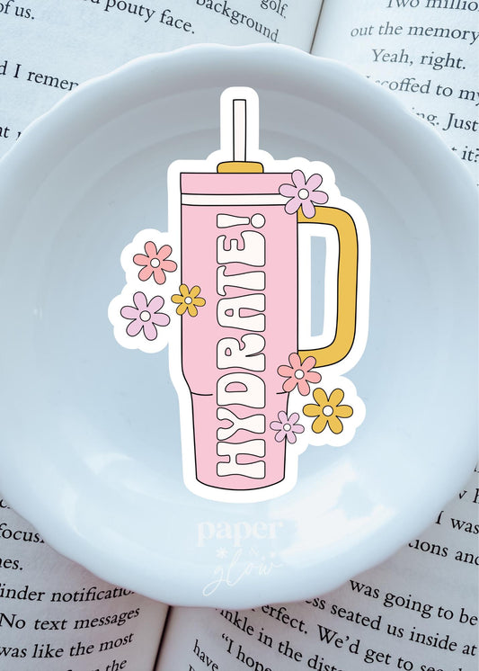 Hydrate Vinyl Sticker | Paper & Glow