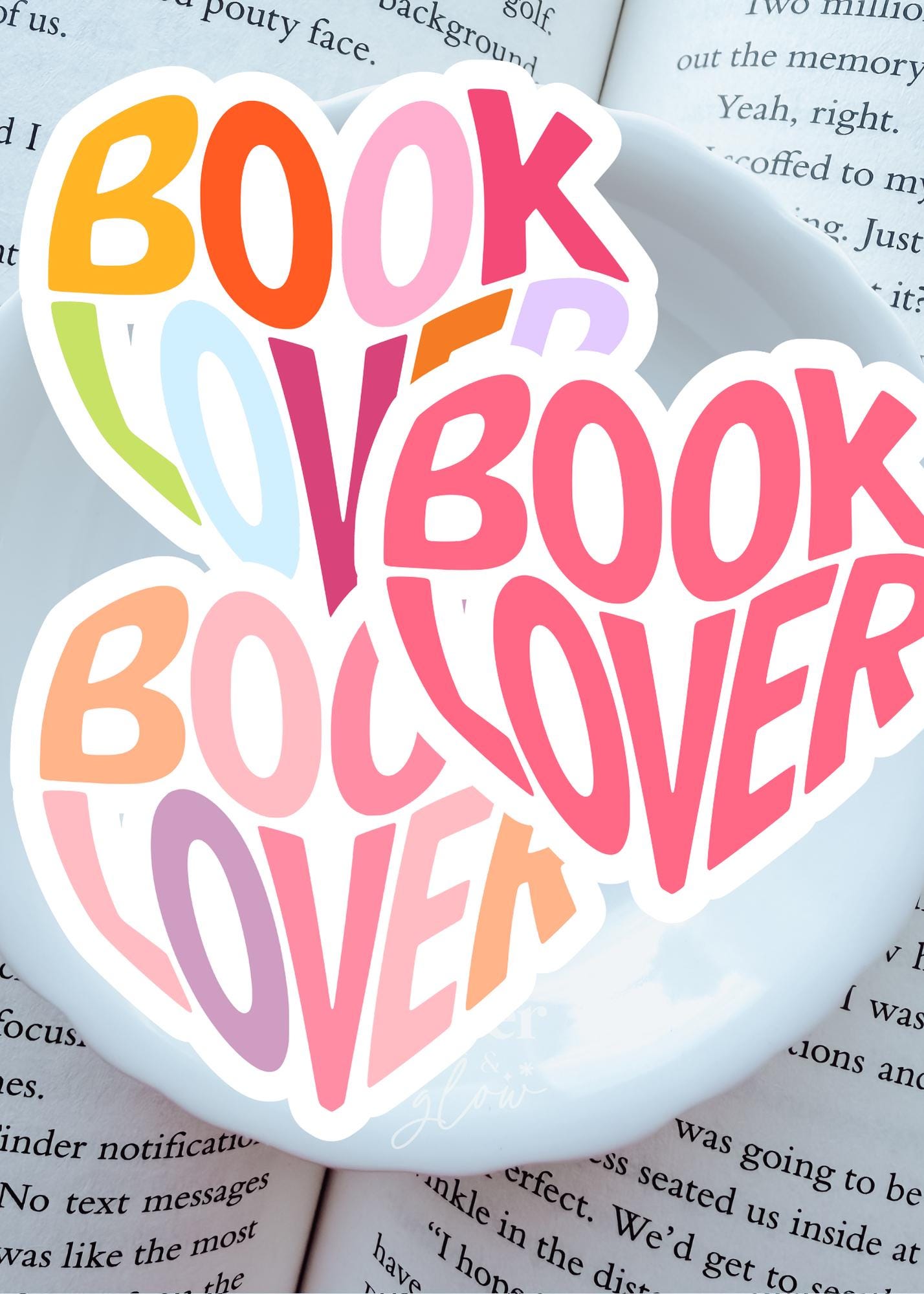 Book Lover Vinyl Sticker(s) | Sold Individually | Paper & Glow