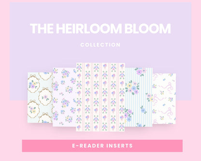 The Heirloom Bloom Collection E-Reader Insert | Paper & Glow