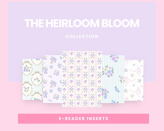 The Heirloom Bloom Collection E-Reader Insert | Paper & Glow