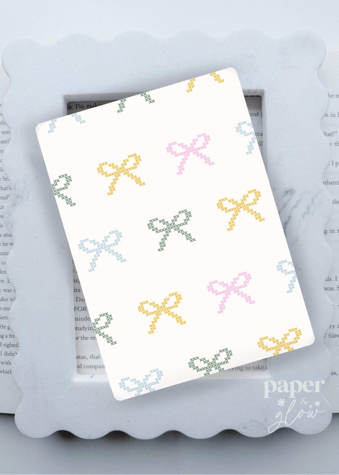 Garden Stitch | Cross Stitch Spring Collection | E-Reader Insert | Paper & Glow
