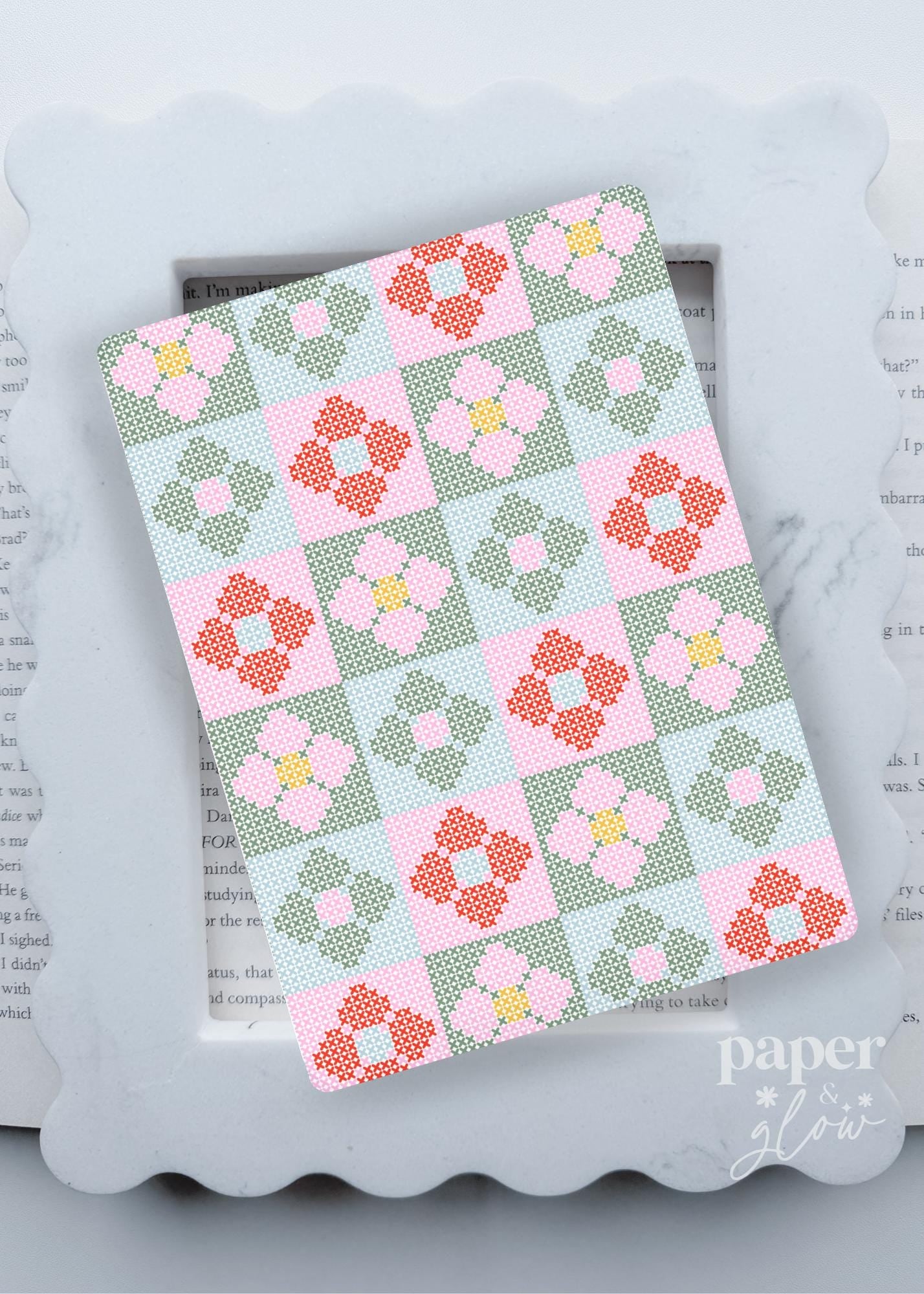 Garden Stitch | Cross Stitch Spring Collection | E-Reader Insert | Paper & Glow